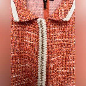 MAJE • Tweed dress with braided trim